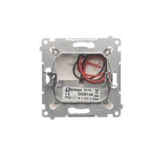 LED osvětlení (přístroj s krytem), 14 V / 0,56 W, barva světla studená bílá (5900 °K), Simon 54, barva zlatá metalizovaná