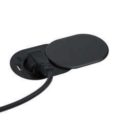 Vestavná stolní zásuvka SLIDE BOX  1x 230V SCHUKO, USB A+C nabíječka 5V, barva černá matná