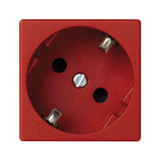 Zásuvka K45 SCHUKO 16A 250V bezšroubové 45×45mm červený