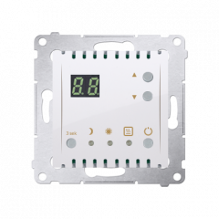 Digitálny programovateľný termostat Simon so zabudovaným teplotným senzorom biely