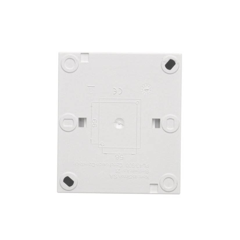 Ovladač zapínací (přístroj s krytem), IP44, s podsvětlením, bez piktogramu, řazení 1/0So, 10 A / 250 V~, šroubové svorky, Aquaclick, barva bílá