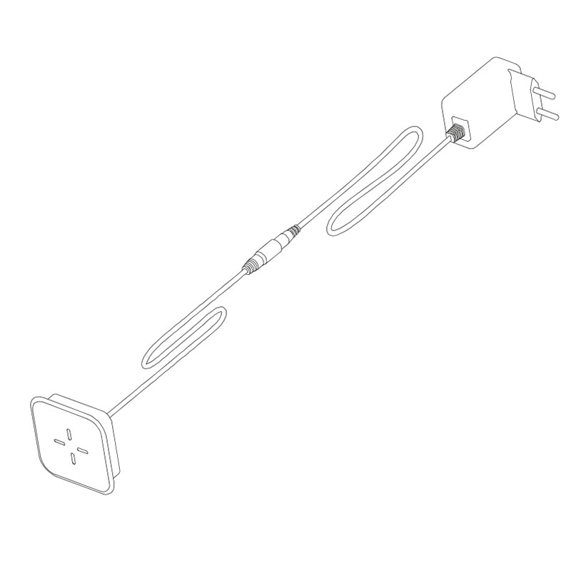 Vestavná indukční nabíječka SQUARE 10W s napájením 9V/2A, barva černá
