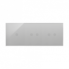 Simon Moduly s dotykovým panelom 3 1 dotykové pole, 2 horizontálne dotykové polia, búrka/strieborná