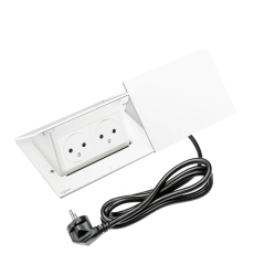 Pop-up blok INCARA 4x zásuvka 250V, (proti sobě), barva bílá, kabel 2m
