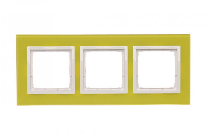 Simon 3-násobný sklenený rám limetková/biela