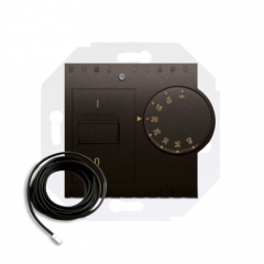 Simon Teplotný termostat s vonkajším snímačom hnedý matný, pokovovaný