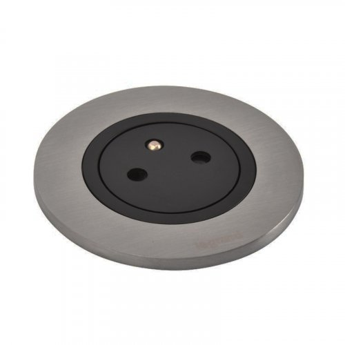 Zapuštěná zásuvka INCARA Disq 60, 1x 250V Surface, kabel 2m, barva černá,  kroužek kovový