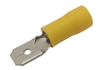 Konektor faston 6.3mm, vodič 4.0-6.0mm žltý