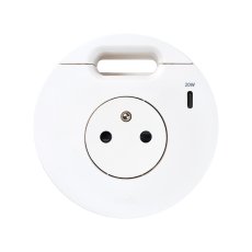Vestavná stolní zásuvka Flash 90, 1x 230 V + 1 × USB-C PD 20 W, kabelová průchodka, kabel 1.5m, barva bílá matná