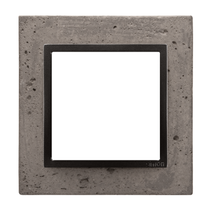 Betonový rámeček 1-násobný tmavý beton/antracit