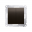 Simon Sériový spínač IP44, posun 5 (zariadenie s krytom) 10AX 250V, bez skrutiek, hnedý matný, metalizovaný
