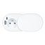 Zásuvkový blok s posuvným víkem, 1x zásuvka 230V a 1x USB-A+C nabíječka, PD20W, kabel 1.9m, barva bílá