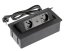Výklopná zásuvka 2x 230V, 2x USB A+C nabíjecí 15W, barva černá, kabel o délce 1.5m