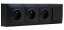 Zásuvkový blok nástěnný 3x 250V/16A s vypínačem (řazení č. 6), clonky, bez kabelu, barva černá matná