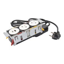Zapustený blok INCARA Disq'In, 2x zásuvka 250V Surface, 1x USB A + C nabíjačka, kábel 2m, farba biela