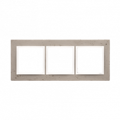 Simon Betónový rám 3-násobný svetlý betón/biela