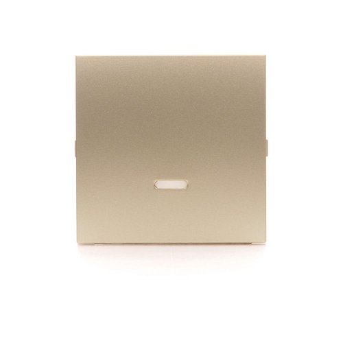 Kryt jednoduchý s průzorem pro přístroje spínačů a tlačítek zlatá matná, metalizovaná