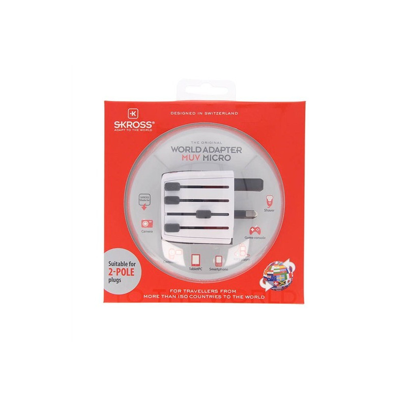 Cestovní adaptér MUV Micro, 2.5A max., univerzální pro 150 zemí