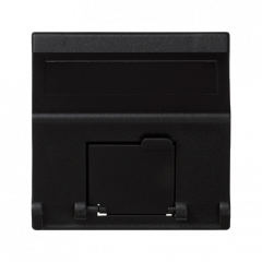 Kryt dátovej zásuvky K45 pre adaptéry MD s krytom 45 × 45 mm grafitovo sivý