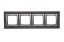 Simon 4-násobný kovový rám tmavá nehrdzavejúca oceľ/striebro