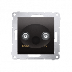 Anténní zásuvka TV-DATA útlum:5dB antracit, metalizovaná