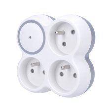 Prepäťová ochrana do zásuvky, 3x 230V, kontrolka "Protected", farba biela