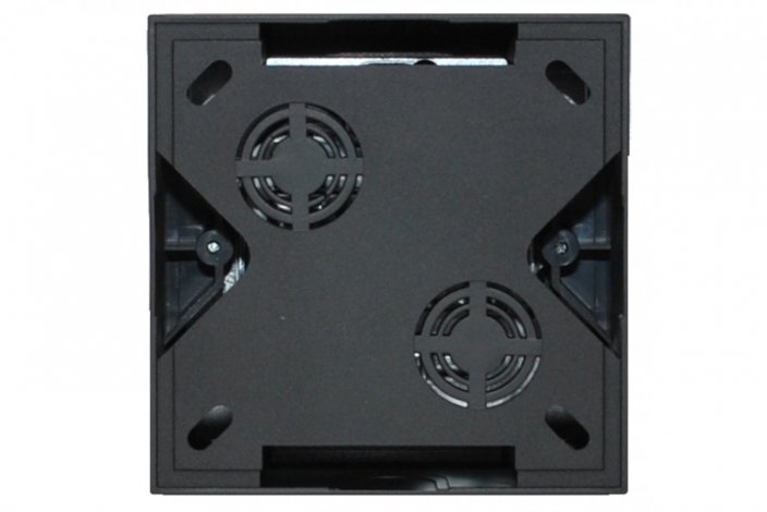 Datová zásuvka nástěnná, 2x RJ45 cat.6, bez krytek proti prachu, barva černá