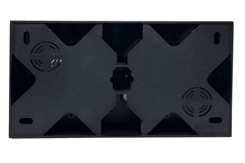 Zásuvka na zeď SONATA, 2x 250V/16A, barva černá
