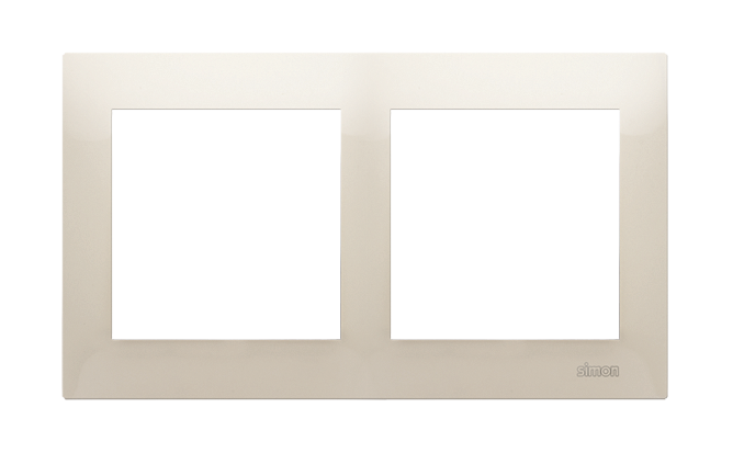 Zásuvka 1x250V/16A Simon 54 s dvojitou USB nabíječkou v krémové barvě pro instalaci pod omítku