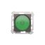 Simon LED signálne svetlo - zelené svetlohnedé matné, pokovované