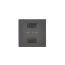USB nabíječka K45 USB 2.0 - A 5V DC 2,1A 45×45mm grafit