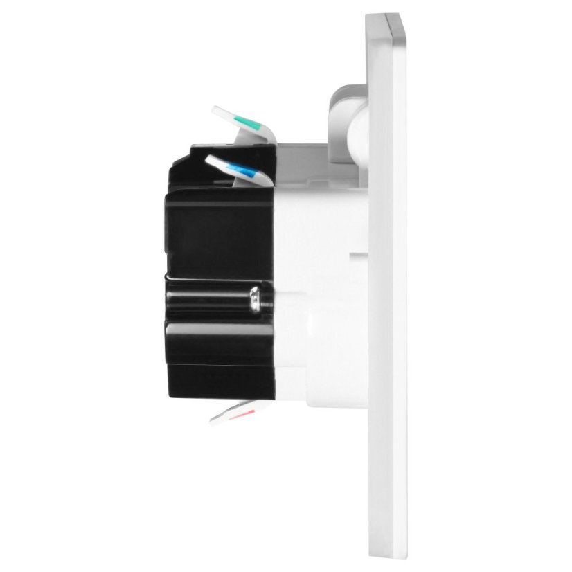 Hermetická zásuvka obdélníková, 2x 230V, IP55, pod omítku, barva bílá