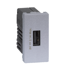 Simon USB nabíjačka K45 USB 2.0 - A 5V DC 2,1A 45 × 22,5 mm hliník
