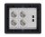 Podlahová zásuvka 4x 250V/16A (zásuvka bílá) + 2x port RJ45 cat. 6, barva boxu grafitově-šedá, pro zvýšené podlahy