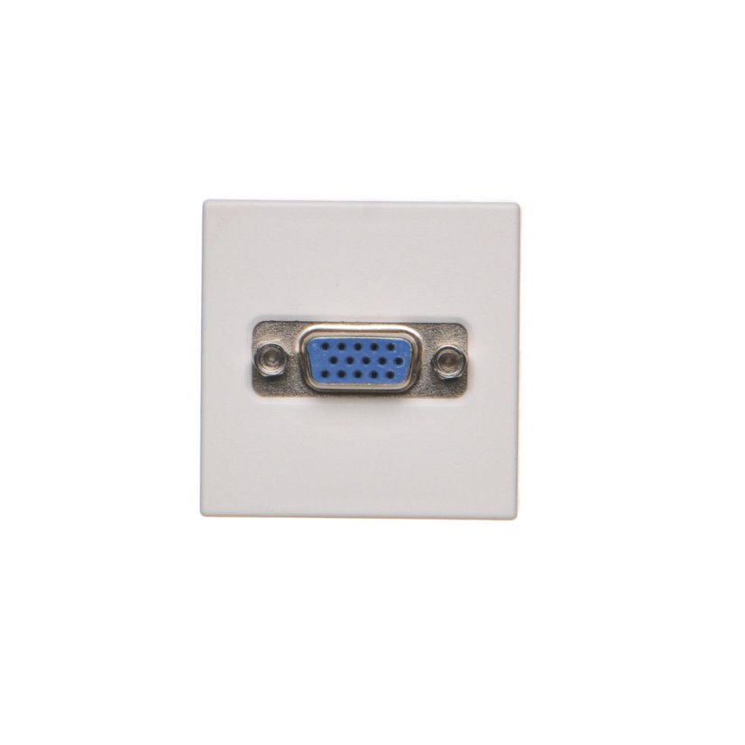 Kryt K45 VGA (D-SUB 15) 45 × 45 mm čisto biely