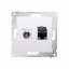 Zásuvka antény typu "F" + dátová RJ45 cat.6 biela