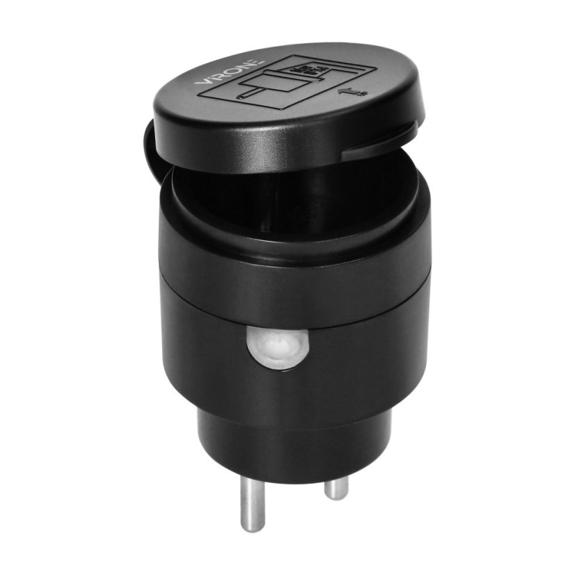 Bezdrôtová zásuvka MINI s diaľkovým ovládaním, 2+1, 2300W, IP44 (vonkajšia), farba čierna