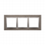 Betonový rámeček 3-násobný tmavý beton/stříbro