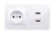 Zásuvka 1x250V / 16A Simon 54 s dvojitou USB nabíjačkou v bielej farbe pre inštaláciu pod omietku