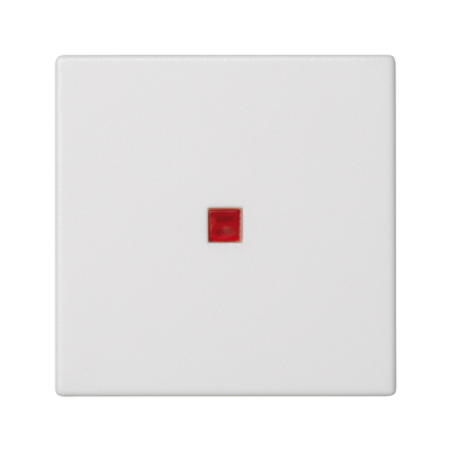 Kryt K45 s podsvícením barva: červená 45×45mm čistě bílá