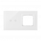 Dotykové panely 2 moduly 2 horizontální dotykové pole, otvor pro příslušenství Simon 54, perlová/bílá