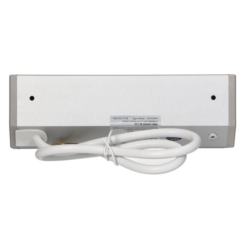 Rohový zásuvkový blok, 2x zásuvka 230V + 2x USB nabíječka A+C 5V, šedo-stříbrná barva