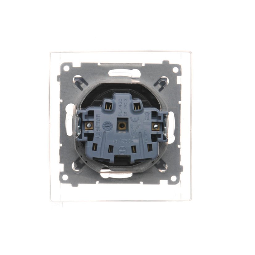 Jednoduchá zásuvka s tienením pre verziu IP44 - s tesnením pre rámčeky Premium - priehľadný kryt pre rámčeky Premium (jednotka s krytom) 16A 250V, skrutkové svorky, hnedá matná, metalizovaná