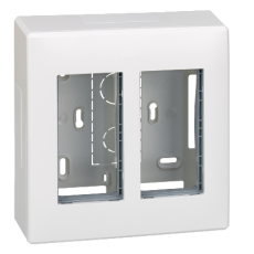 Nástěnný box S500, 1x dvojzásuvka 250V, 1x USB nabíječka A+C, 1x RJ45 cat. 6, barva bílá