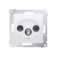 Anténna zásuvka R+TV+SAT terminál (zariadenie s krytom), 1x vstup: 5 MHz÷2,4 GHz, Simon 54, farba biela