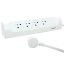 Rohový prodlužovací přívod, 4x zásuvka 230V, kabel 1m, barva bílá