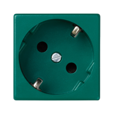 Zásuvka K45 SCHUKO 16A 250V bezšroubové 45×45mm zelený