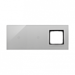 Moduly s dotykovým panelem 3 1 dotykové pole, 1 dotykové pole, otvor pro příslušenství Simon 54, bouřková/stříbro