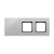 Moduly s dotykovým panelem 3 4 dotyková pole, otvor pro příslušenství Simon 54, otvor pro příslušenství Simon 54, bouřková/stříbro
