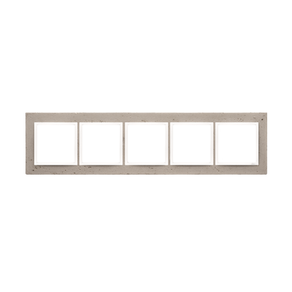 Simon Betónový rám 5-násobný svetlý betón/biela